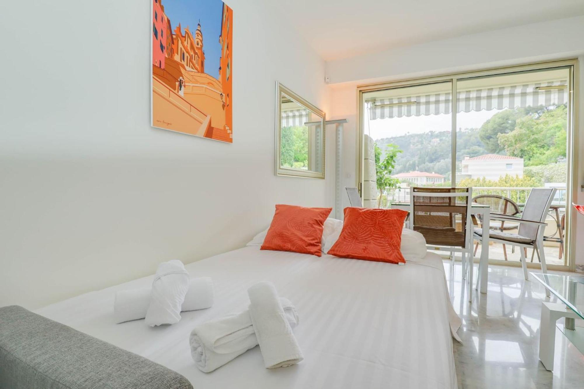 « La Grande Residence » Vue Mer, Piscine Menton Buitenkant foto